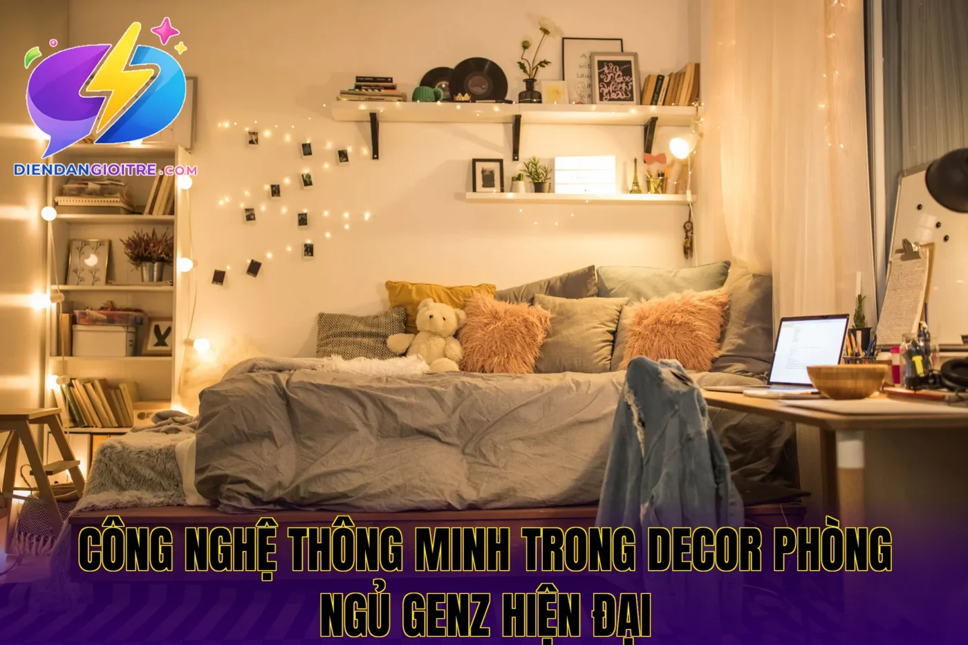 Công nghệ thông minh trong decor phòng ngủ GenZ hiện đại
