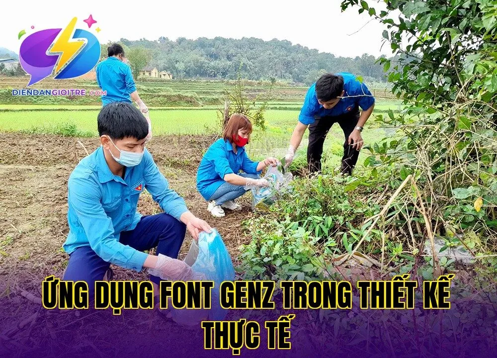Ứng dụng font GenZ trong thiết kế thực tế
