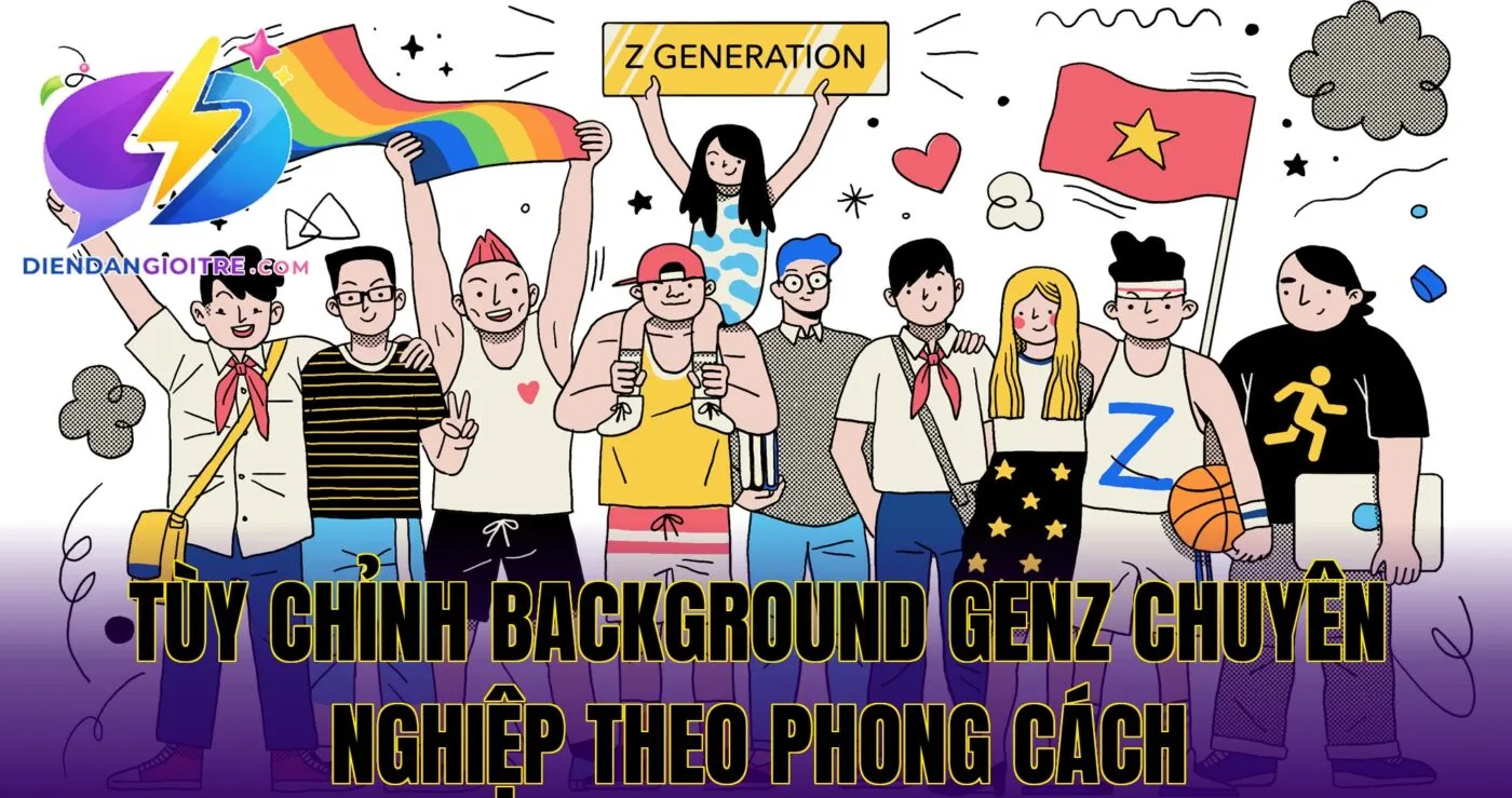 Tùy chỉnh background GenZ chuyên nghiệp theo phong cách