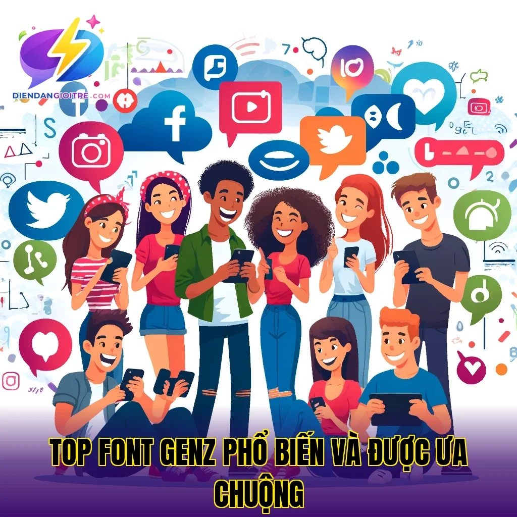 Top font GenZ phổ biến và được ưa chuộng